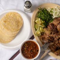 1 Lb Of Meat · Your choice of meat. Served with tortillas, salsa,  onions and cilantro.
