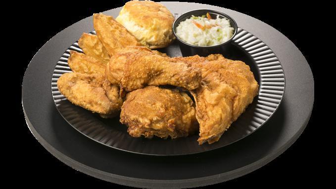 4 Piece Dinner · Includes 4 pieces of Crispy Ranch chicken and a biscuit plus your choice of side. For all white or all dark meat, select one of the chicken options. All white meat is an additional charge. We offer chicken covered in sauce for an additional charge at participating locations. Select from the optional sauces listed.