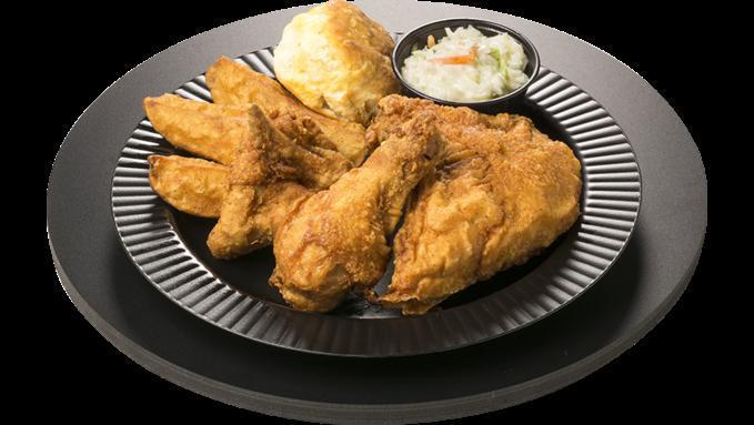 3 Piece Dinner · Includes 3 pieces of Crispy Ranch chicken and a biscuit plus your choice of side. For all white or all dark meat, select one of the chicken options. All white meat is an additional charge. We offer chicken covered in sauce for an additional charge at participating locations. Select from the optional sauces listed.