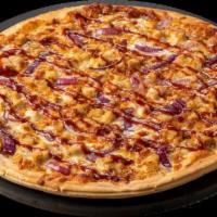 Bbq Chicken Pizza - Small · BBQ Sauce, Chicken, Red Onions