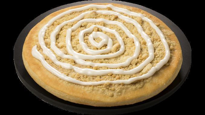 Cactus Bread - Large · Dessert pizza with cinnamon sugar topping, streusel and icing.