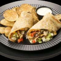 Bacon Chicken Wrap · Diced chicken, bacon, mozzarella cheese, lettuce, tomato and Ranch Dressing. Served with Ran...