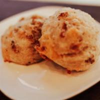 Bacon Cheddar Biscuit · Bacon, anyone? Perfect for breakfast, lunch, or a grab and go snack. These are served warm a...