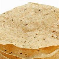 Papadum (3 Pieces) · Vegan, gluten free. Made with chickpeas, flour and baked in oven.