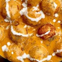 Malai Kofta · Gluten free. Vegetable mixed with spices in form of cheese balls and cooked with cream, nuts...
