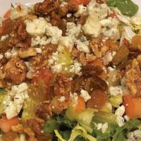 Salad On Stout · Romaine, tomatoes, bacon, croutons and mozz mixed in olive oil, topped with Parm, lemon wedg...