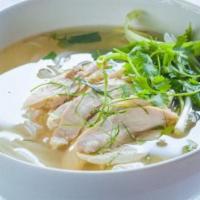 Chicken Pho · Phở Gà - Our fragrant and aromatic broth is the outcome of slow simmering of beef shank, bon...