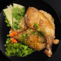 Faifo Crispy Chicken · Faifo's signature dish served with crispy dark chicken meat, fried rice, lettuce, cucumber a...