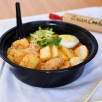 Curry Laksa Noodle · Spicy. Laksa is a popular coconut-curry soup in the Peranakan cuisine (combination of Chines...