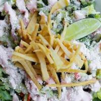 Have Any Taco As A Salad · Greens mix: organic greens, romaine, iceberg. Dressings: street corn ranch or burnt honey-ci...