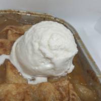 Vegan Cobbler · Choose Peach  (Warm sweet peaches and flaky crust paired with peach cobbler ice cream oh the...