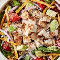 Southwest Salad · This salad features authentic southwest flavors, including organic mixed greens, grilled chi...