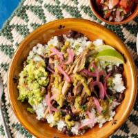 Burrito Bowl · A low carb version of our burrito, this bowl includes freshly made cilantro-lime rice, black...