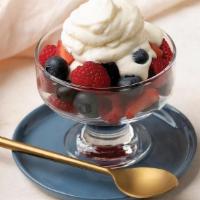 Berries And Cream · Fresh organic berries with house-made whipped cream.