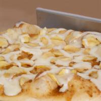 Red Apples Pie · Graham cracker crumble, freshly sliced apples with caramel and cream cheese frosting.