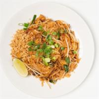 Pad Thai (Gf) · thin rice noodle, tamarind sauce, egg,
green onion, bean sprout, ground peanut.