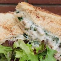 Mushroom Grilled Cheese · Sauteed mushrooms mixed with cream cheese and spinach. Includes choice of chip.