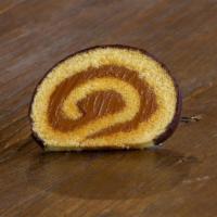 Choco Roll - Single · Artisan sponge cake, dulce de leche, chocolate.