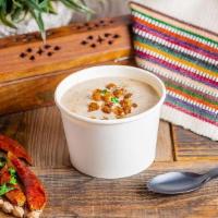 Soup - Creamy Chicken And Mushroom · Starting with sauteed onion and cremini mushrooms, the addition of fresh herbs, cream, and c...