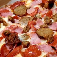 Meatlovers (10 Inch) · Pepperoni, Italian sausage, ham, meatball.