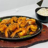 Shrimp Teriyaki · served with miso soup and white rice