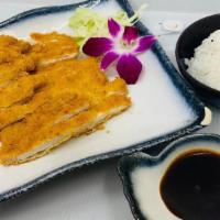 Chicken Katsu · served with miso soup and white rice