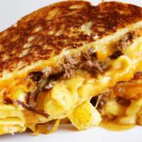 Grilled Bbq Mac & Cheese Meal Deal · Grilled BBQ Mac & Cheese grilled cheese w/ choice of side and drink.