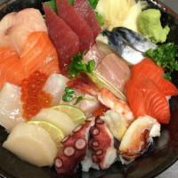 Chirashi · Assorted sashimi over rice