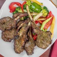 Lamb Chop · Gluten free. Lamb chops marinated with ginger, garlic, mint and homemade spices.
