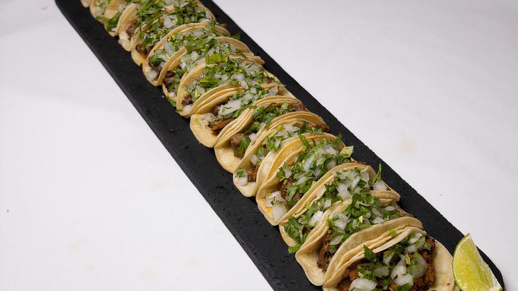 Super Taco Esecial $37,99 · 15 Tacos with your choice of meat, onion and cilantro (ONLY 3 DIFFERENT MAXIMUM MEAT)