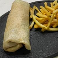 Kid'S Burrito With Meat   · Kids burrito with Asada or Chicken, rice and  beans or fries