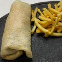 Kid'S Burrito  · Burrito filled with rice, beans, and cheese served with fries on the side