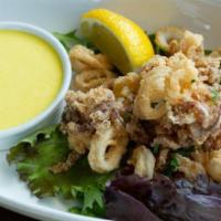 Crispy Calamari · Lemon, saffron vinaigrette