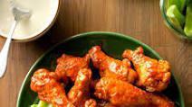 Wings With Ff · Six pieces. Bar wings. Choose of mild, medium hot or Bbq sauce. Served with ranch dressing.