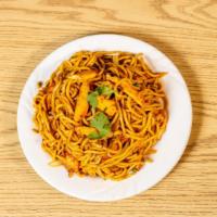Chicken Chow-Chow · Stir fried tibetan style noodle with chicken served with tomato chutney.