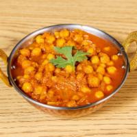 Chana Masala · Chickpeas with fresh ginger in a specially spiced sauce.