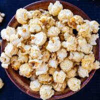 Rosemary Garlic · popcorn, corn oil, fresh rosemary, garlic, parmesian cheese, salt.