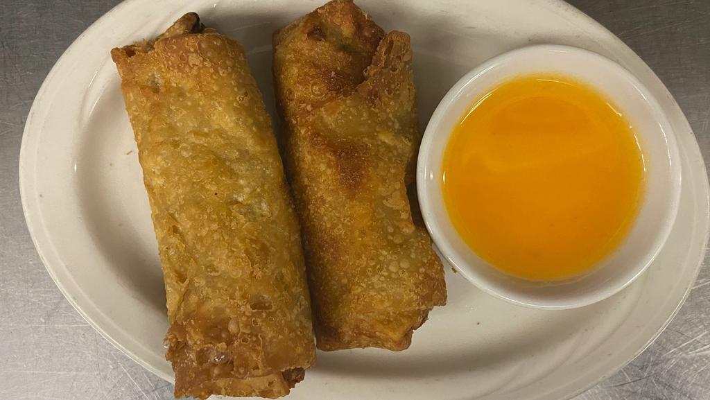 Chicken Egg Roll · Two pieces.