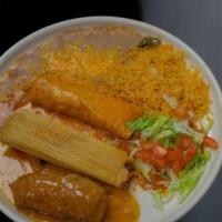 Taco & Enchilada · With your choice of cheese, chicken, ground beef or shredded beef.