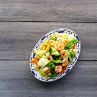 Shrimp With Vegetables · Choose between Small, Large, or Combo.