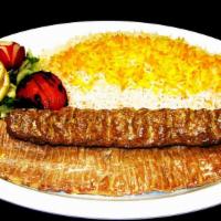 Soltani · Combination of our beef barg and beef koobideh kabob.