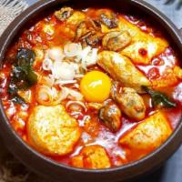  Oyster Soon Tofu/굴순두부 · Spicy home made soft tofu stew with oyster.( Please choose spiciness for tofu ) * write your...