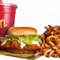 Spicy Sandwich Combo · A spicy chicken combo meal comes with medium fries and a medium drink. If you are really hun...