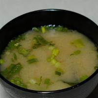 Miso · Green onion, tofu, wakame, miso soup