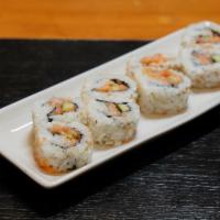 Spicy Salmon Roll · 8 pieces. Spicy salmon, cucumber, sesame seeds