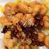 Honey Walnut Crystal Shrimp · 