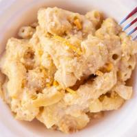 Mac'Nme Happy · Not your average mac and cheese! Housemade tangy white cashew sauce over noodles.