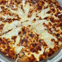 Chicken Garlic Alfredo Pizza · 