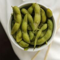 Edamame · This roasted garlic edamame makes a finger-licking appetizer that's sure to vanish before yo...