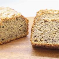 The Original Banana Bread · Our original banana bread has white chocolate chips inside and on the crust!